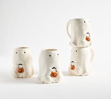 Ghost Ceramic Mugs - Set of 4