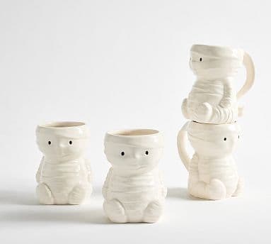 Mummy Ceramic Mugs - Set of 4
