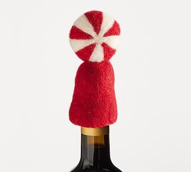 Peppermint Swirl Wine Topper