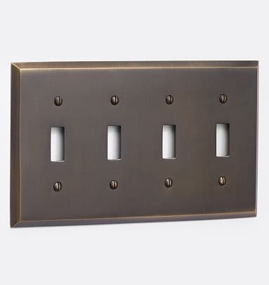 Lewis Quad Toggle Switchplate