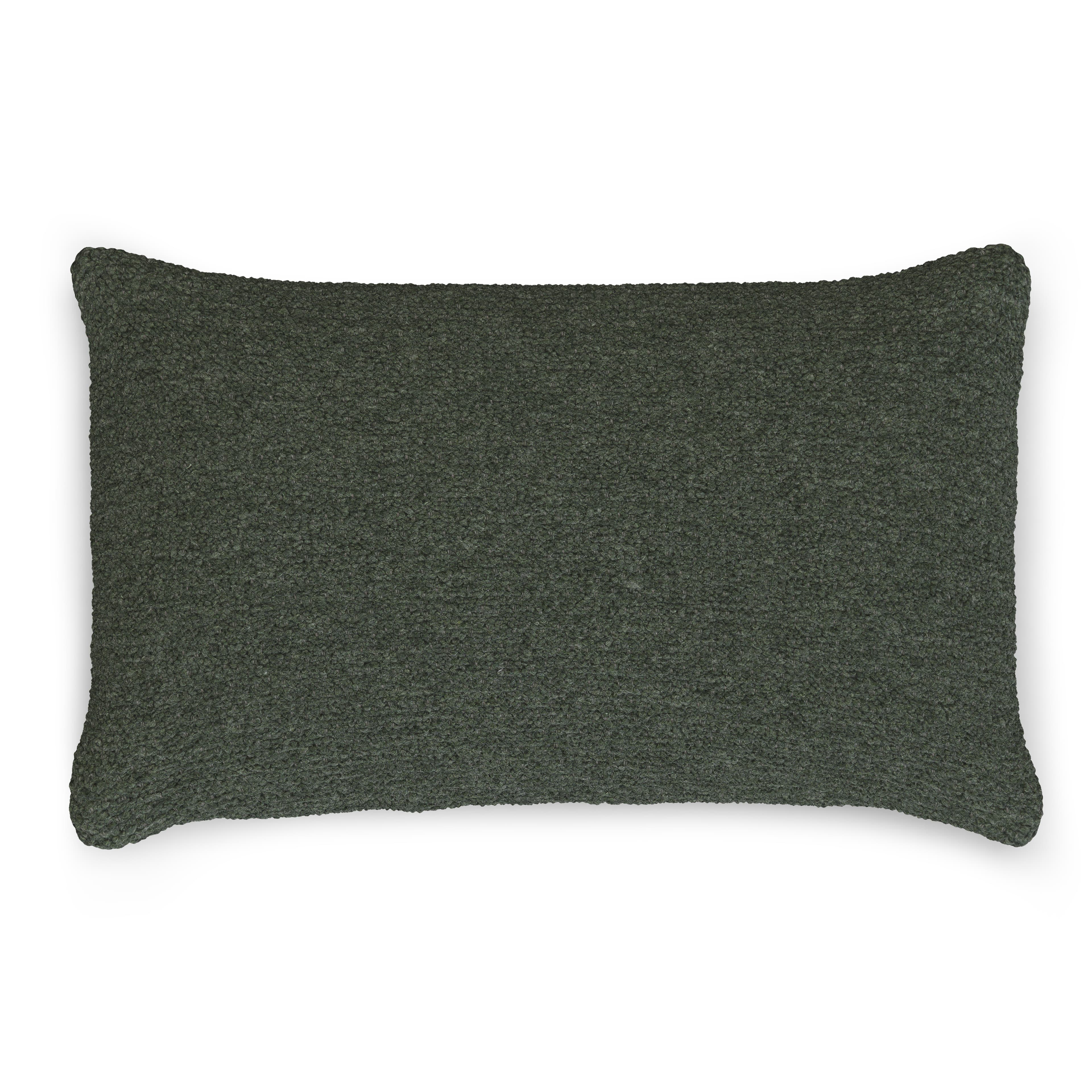 Gabriola Small Pillow - Green Wool Bouclé