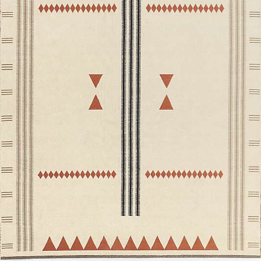 Mirror Pattern Brulee Brown Chenille Kids Area Rug 6'x9'